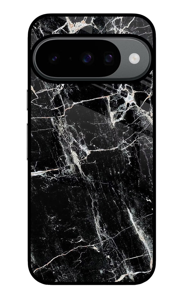 Black Marble Texture Google Pixel 10 Glass Case