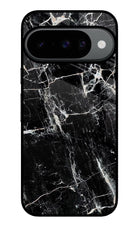 Black Marble Texture Google Pixel 10 Glass Case Back Cover by Casekaro