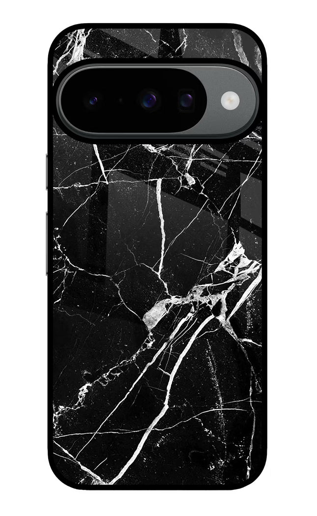 Black Marble Pattern Google Pixel 10 Glass Case