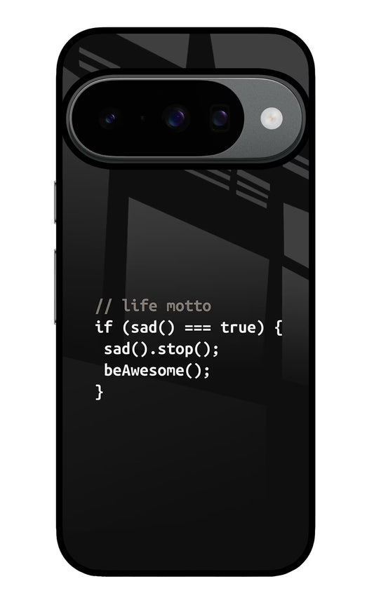 Life Motto Code Google Pixel 10 Glass Case