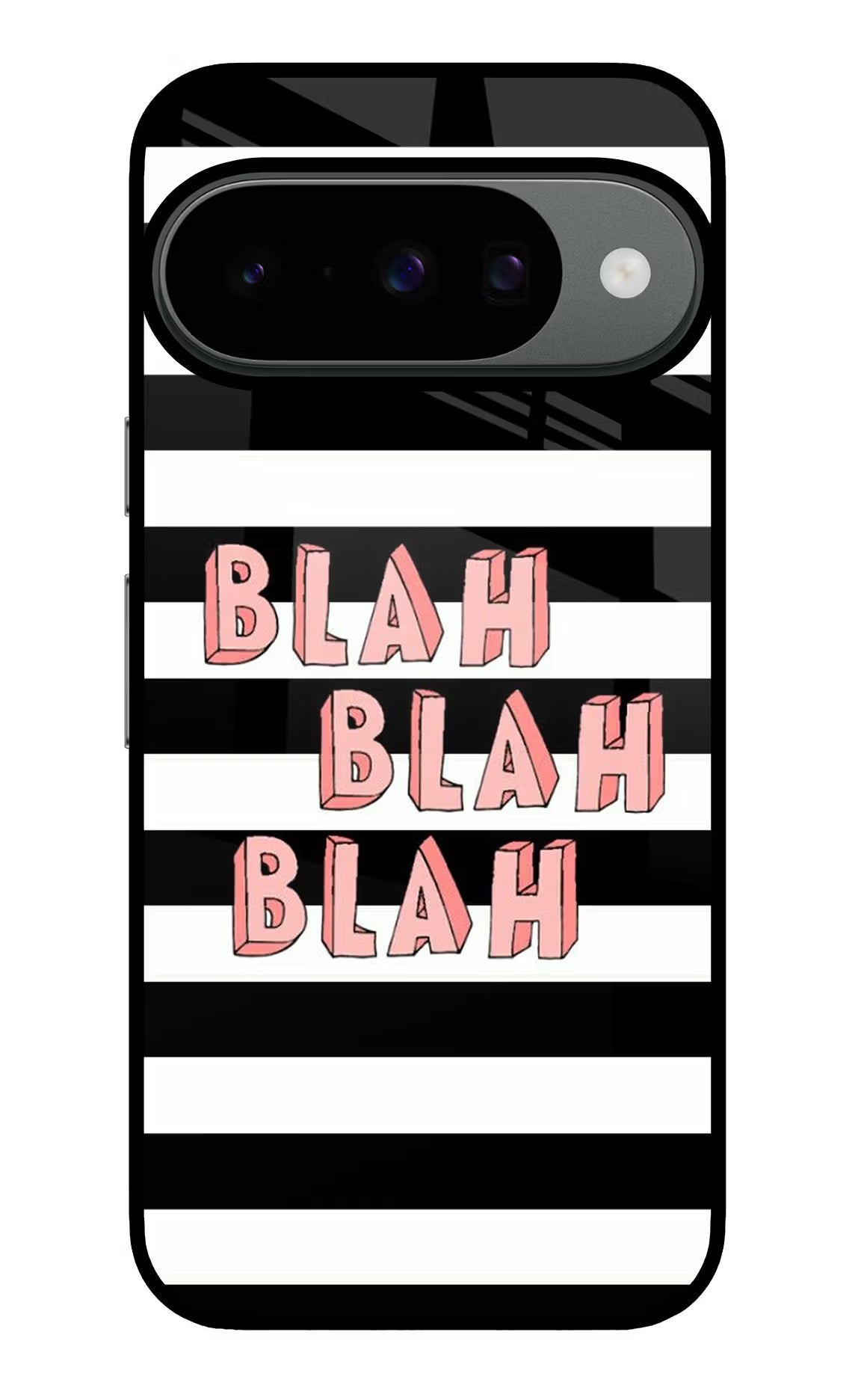 Blah Blah Blah Google Pixel 10 Glass Case Back Cover by Casekaro