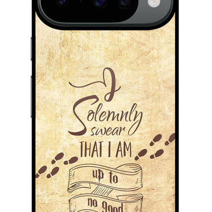 I Solemnly swear that i up to no good Google Pixel 10 Glass Case Back Cover by Casekaro