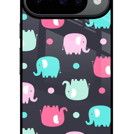 Elephants Google Pixel 10 Glass Case