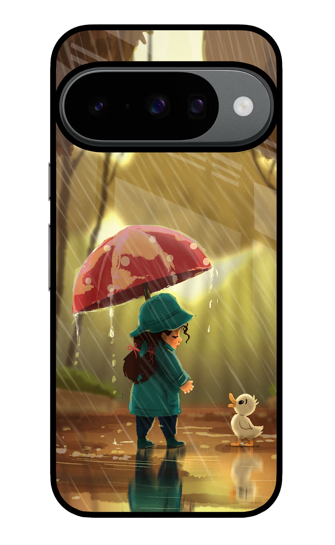 Rainy Day Google Pixel 10 Glass Case Back Cover by Casekaro