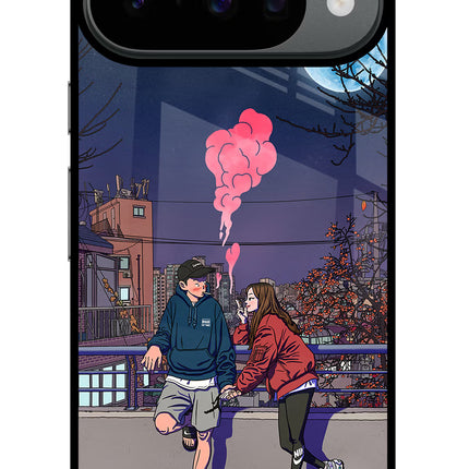 Chilling Couple Google Pixel 10 Glass Case