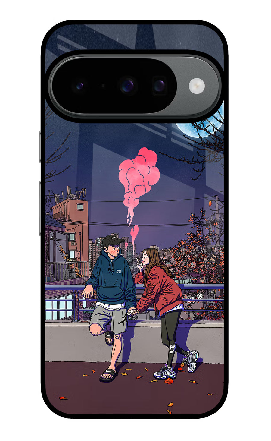 Chilling Couple Google Pixel 10 Back Cover, Glass case