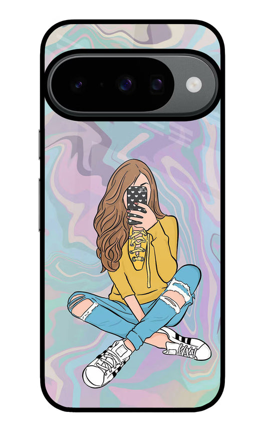 Selfie Girl Google Pixel 10 Glass Case