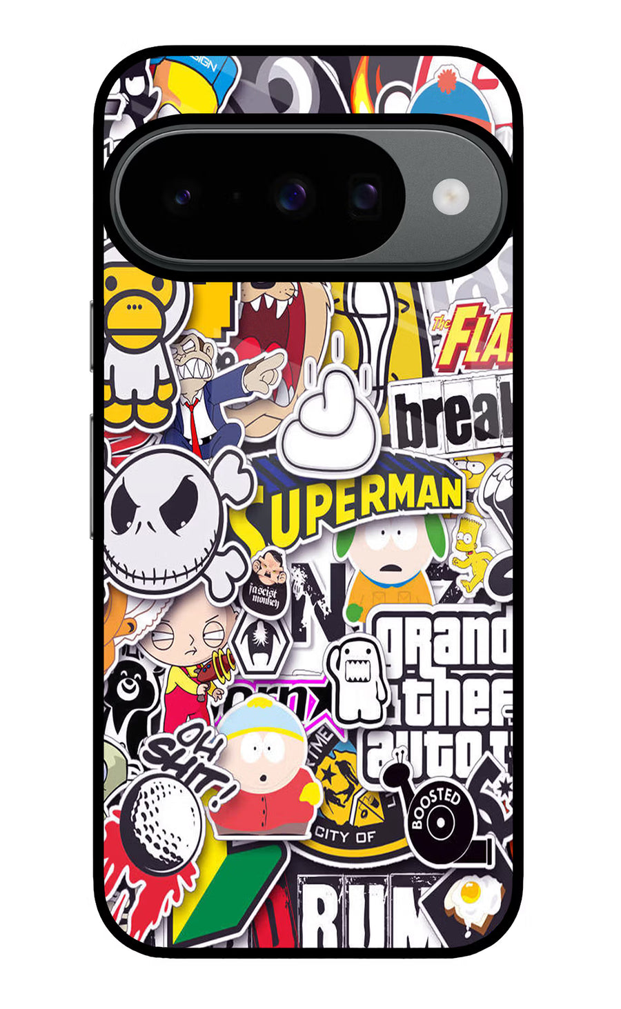 Sticker Bomb Google Pixel 10 Back Cover, Glass case