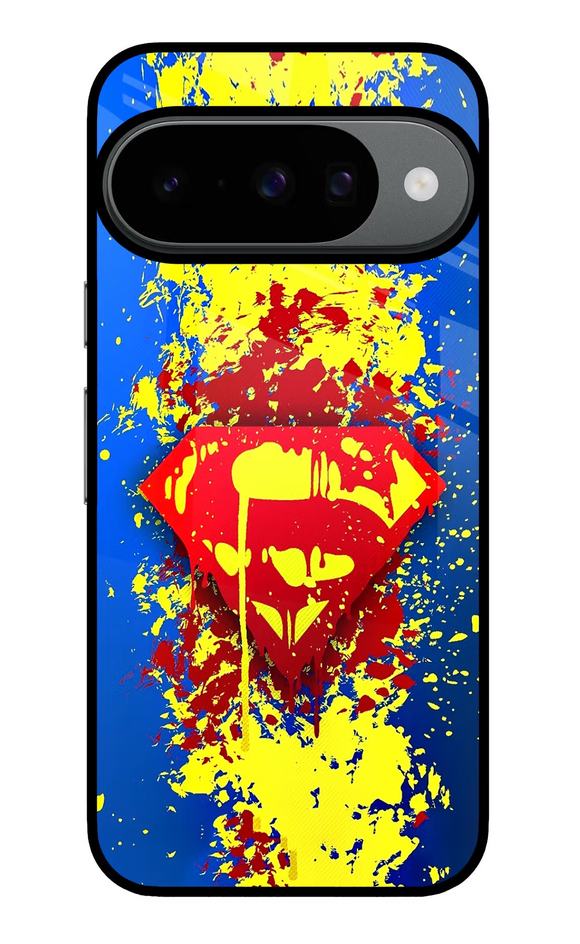 Superman logo Google Pixel 10 Glass Case Back Cover by Casekaro