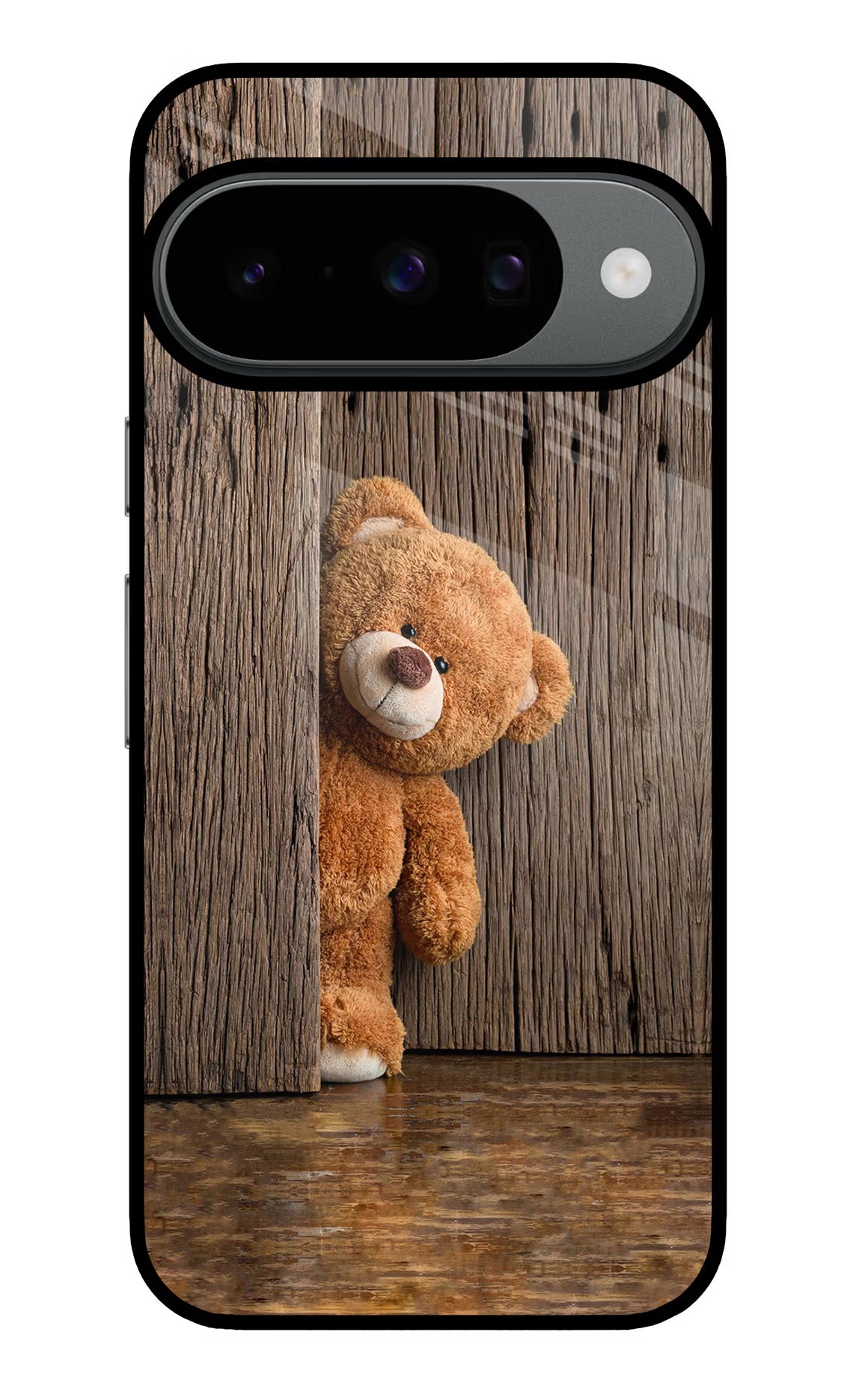 Teddy Wooden Google Pixel 10 Glass Case Back Cover by Casekaro