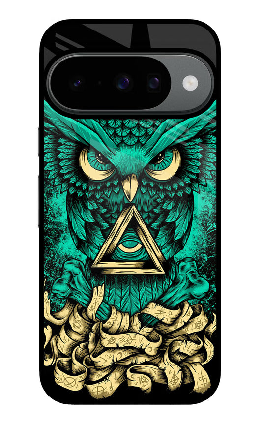 Green Owl Google Pixel 10 Glass Case