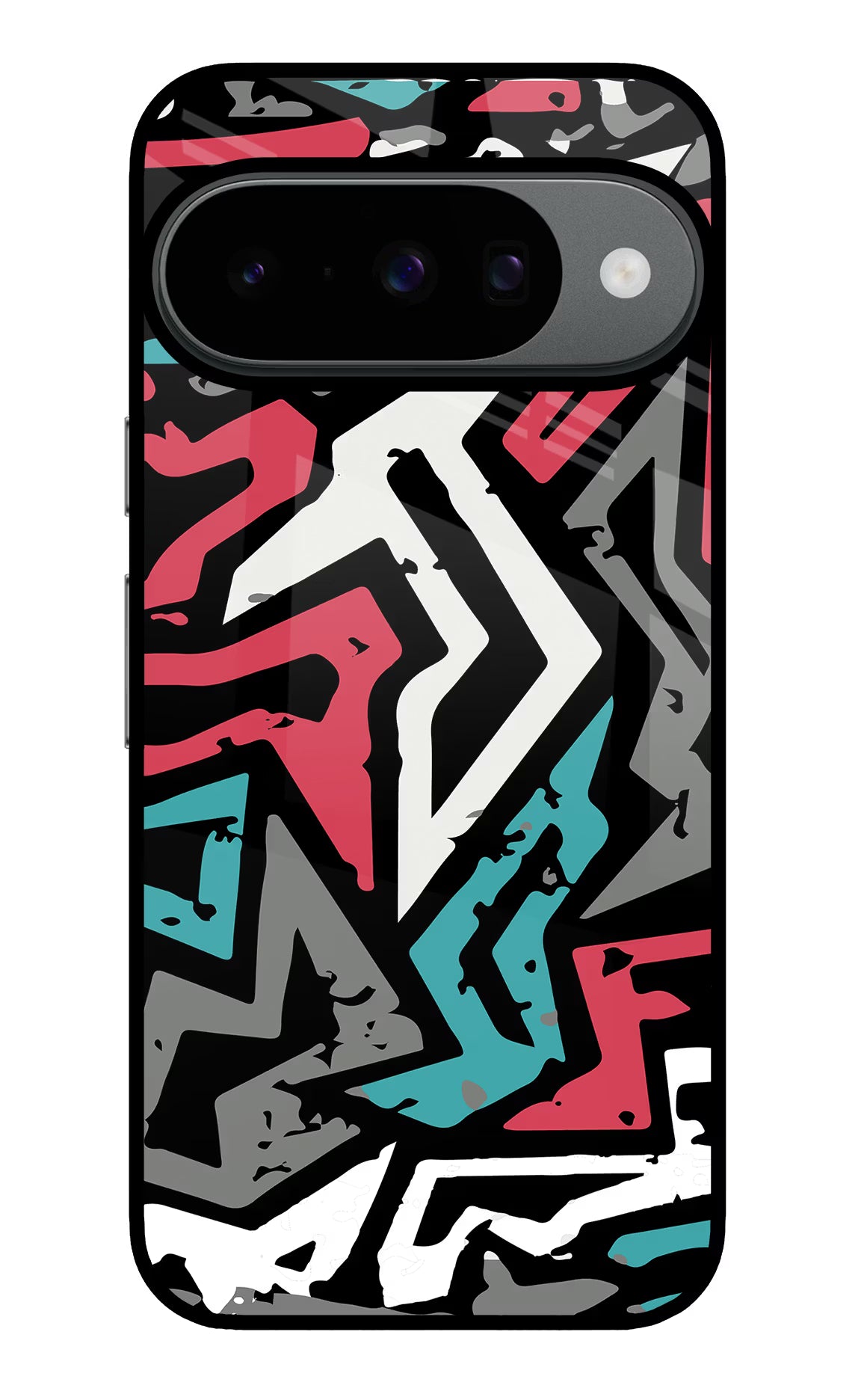 Geometric Graffiti Google Pixel 10 Glass Case Back Cover by Casekaro