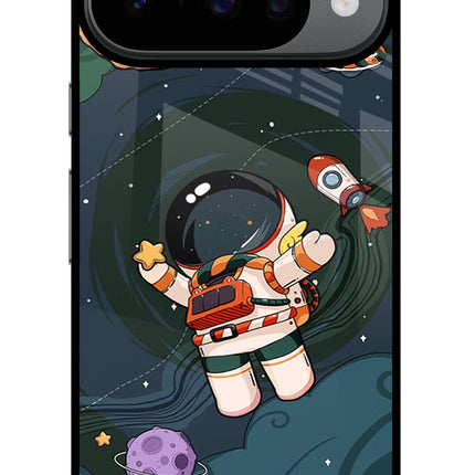 Cartoon Astronaut Google Pixel 10 Glass Case Back Cover by Casekaro