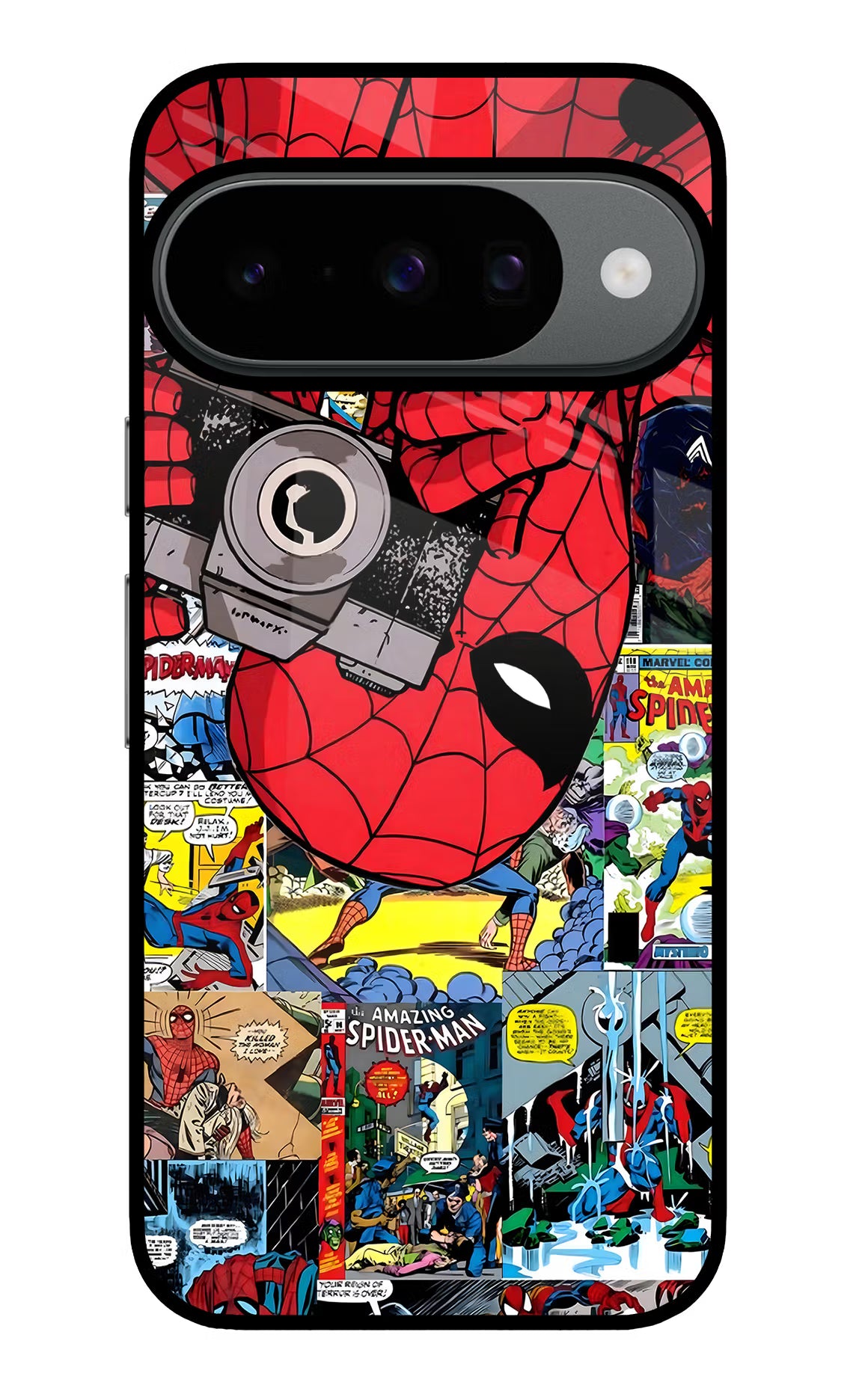 Spider Man Google Pixel 10 Glass Case Back Cover by Casekaro