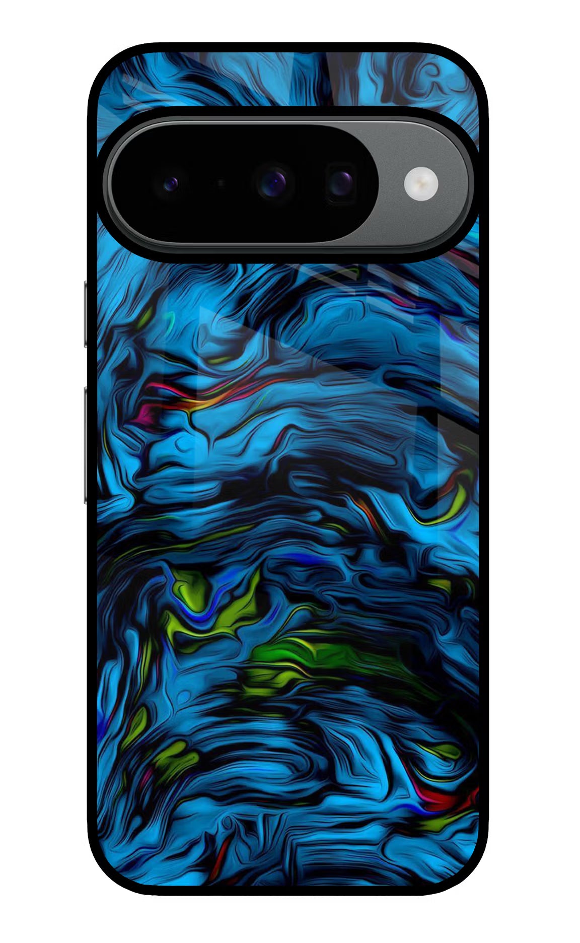 Dark Blue Abstract Google Pixel 10 Glass Case Back Cover by Casekaro