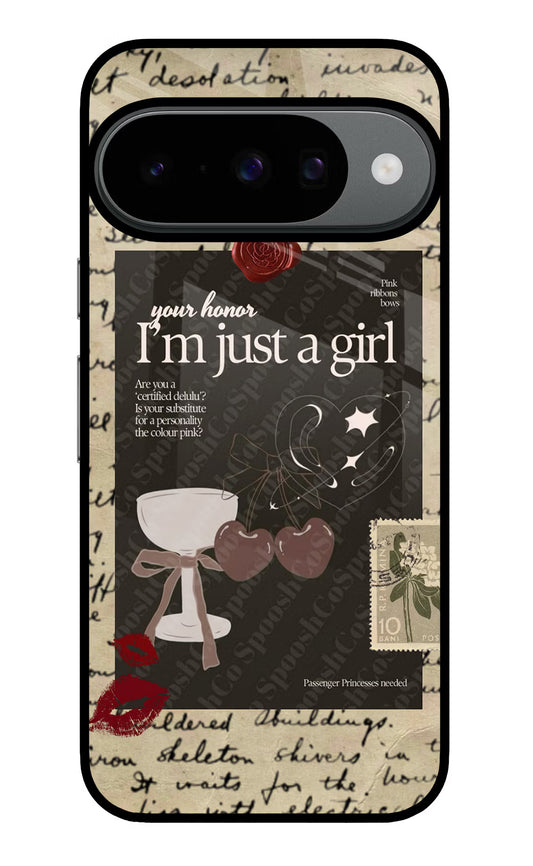 I am just a girl Google Pixel 10 Glass Case