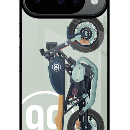 Classic Cafe Racer 99 Google Pixel 10 Glass Case Back Cover by Casekaro