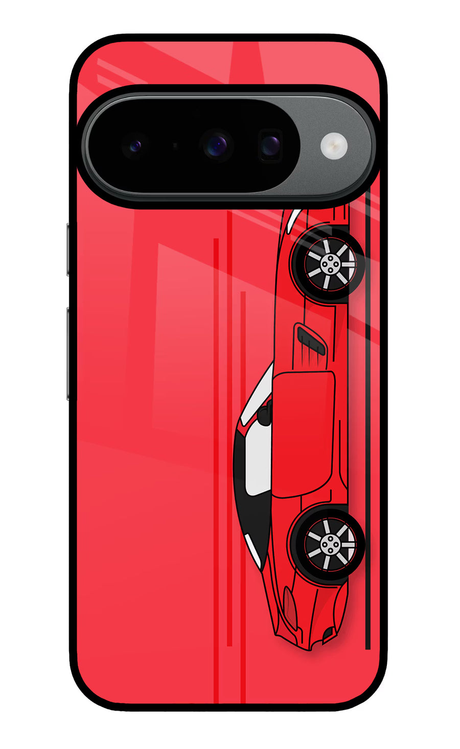 Red Velocity Google Pixel 10 Back Cover, Glass case