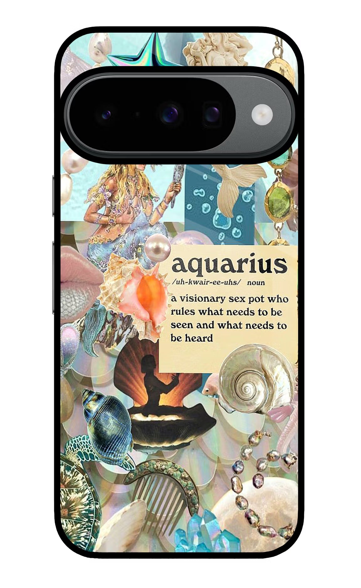 Aquarius Zodiac Google Pixel 10 Glass Case Back Cover by Casekaro