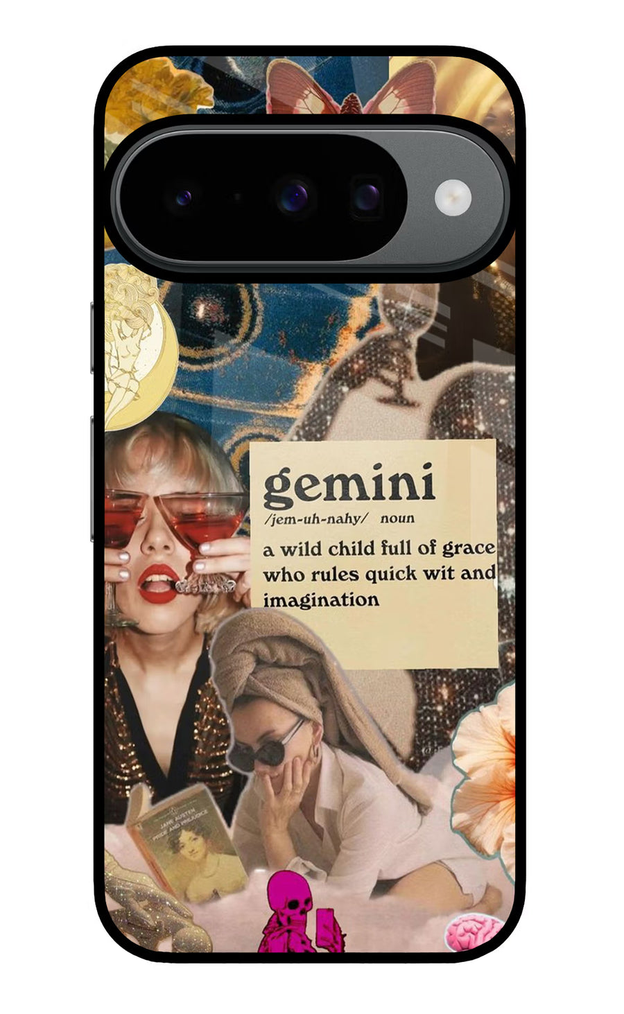 Gemini Zodiac Google Pixel 10 Back Cover, Glass case
