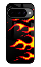 Side Sweep Flames Google Pixel 10 Glass Case