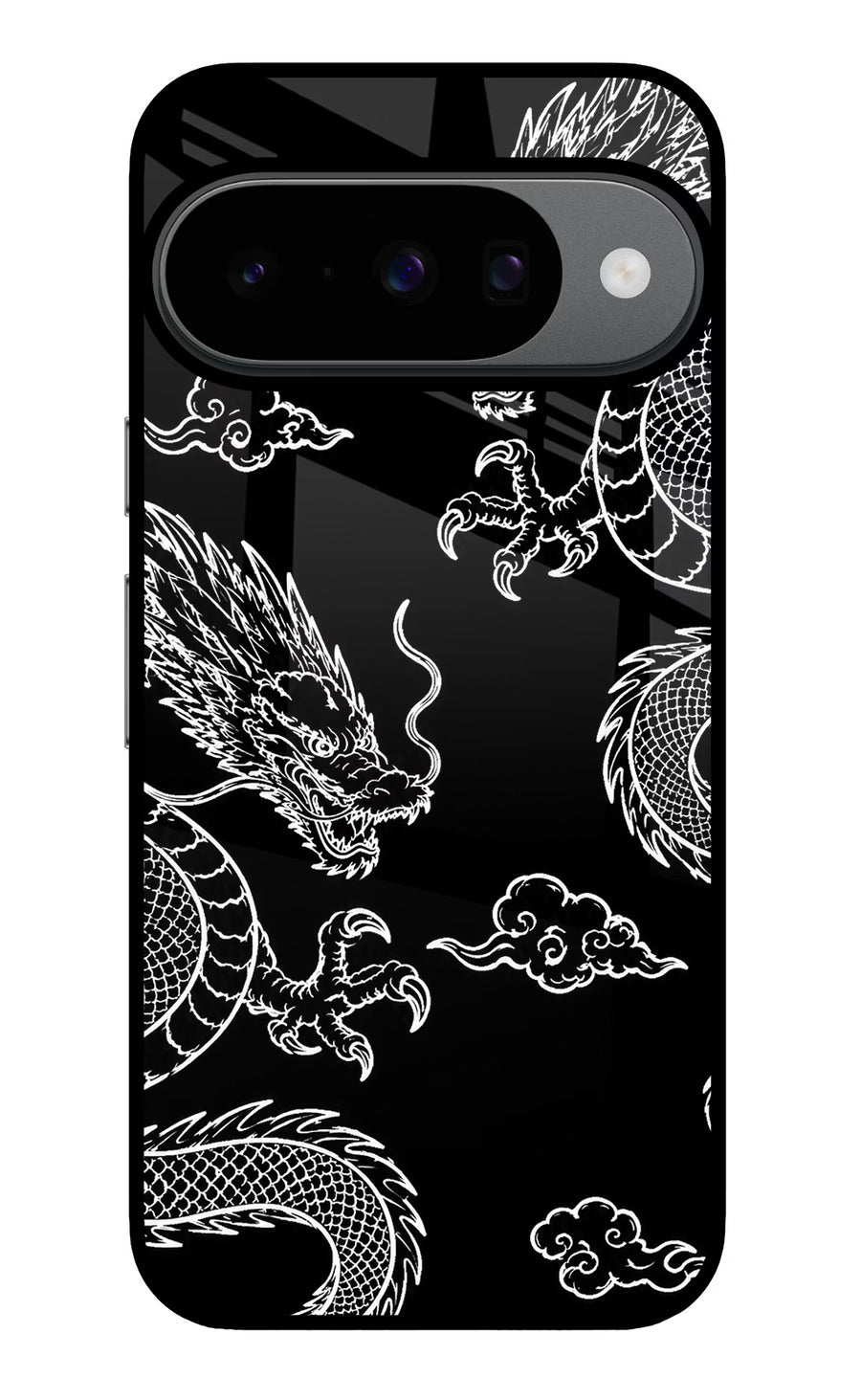 Twin Dragons Google Pixel 10 Back Cover, Glass case
