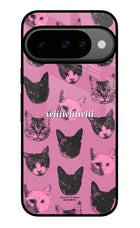 Pink Cats Google Pixel 10 Glass Case