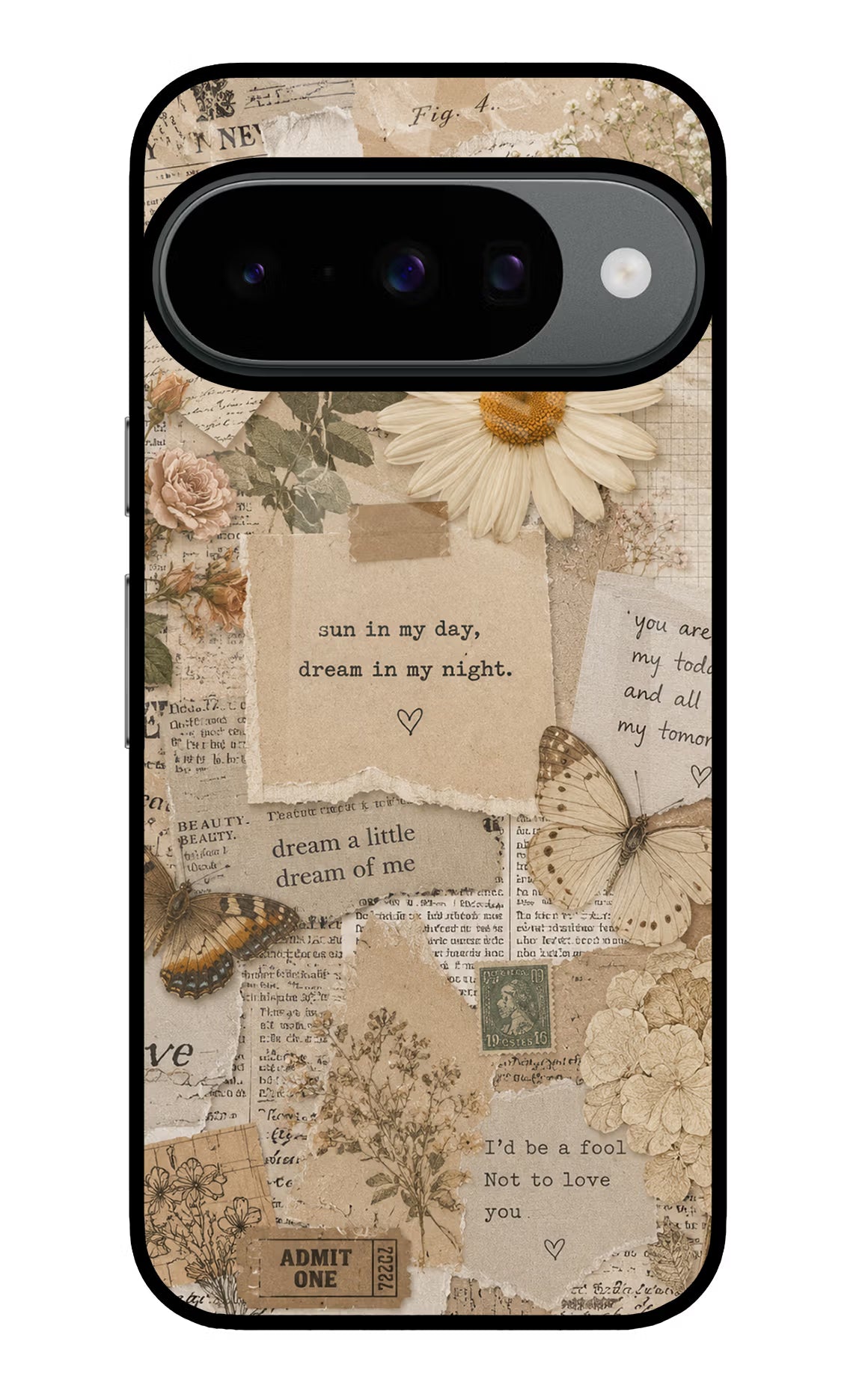 Vintage case Google Pixel 10 Glass Case Back Cover by Casekaro