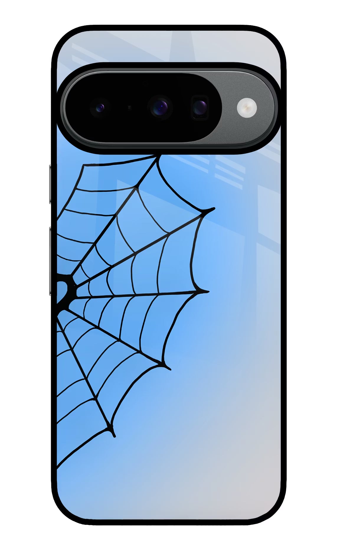 Blue Web Google Pixel 10 Glass Case