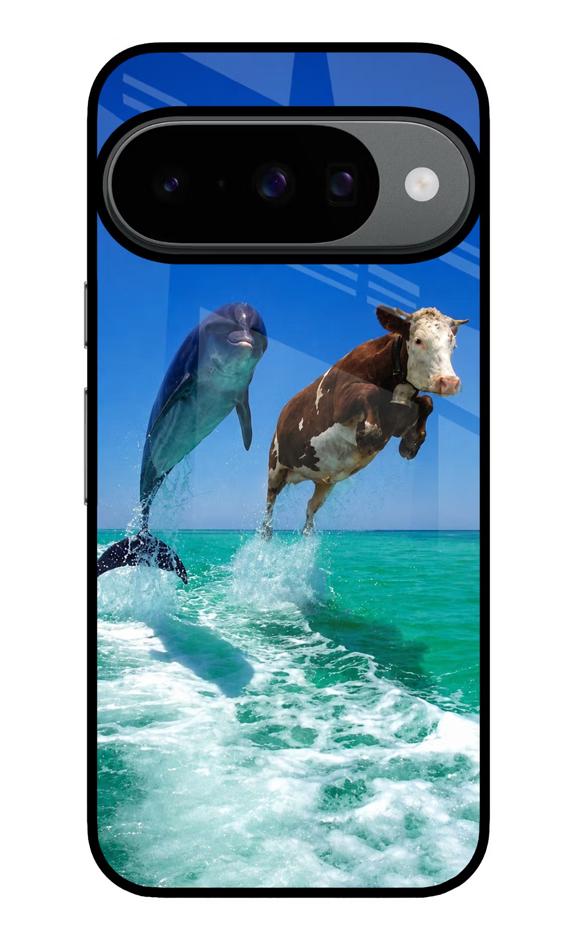 Dolphin vs Cow Google Pixel 10 Glass Case