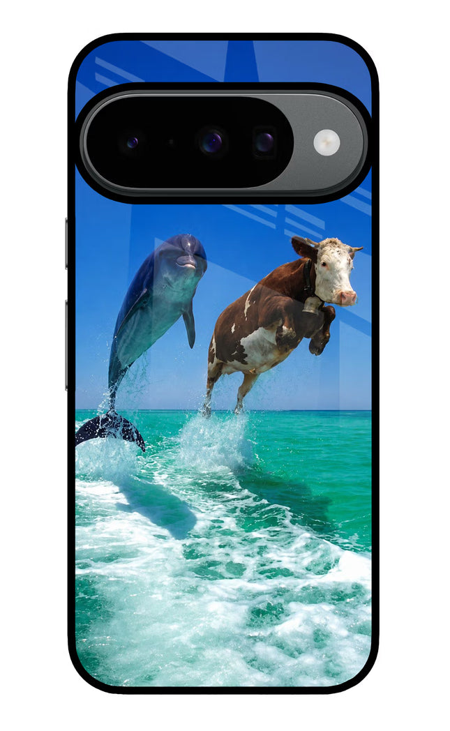 Dolphin vs Cow Google Pixel 10 Glass Case