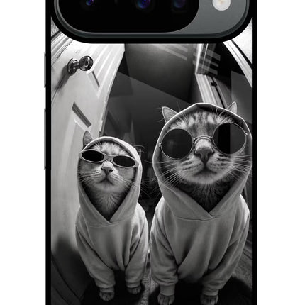Hood Cats Google Pixel 10 Glass Case Back Cover by Casekaro