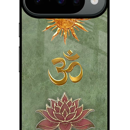 Om & Lotus Google Pixel 10 Glass Case