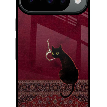 Midnight Cat Google Pixel 10 Glass Case
