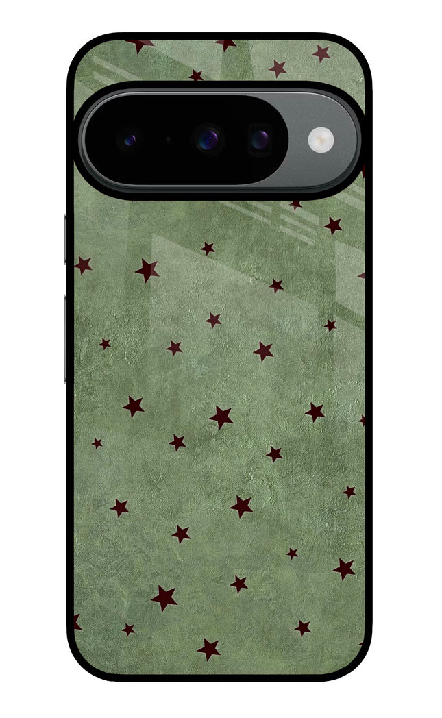 Green Stars Google Pixel 10 Glass Case