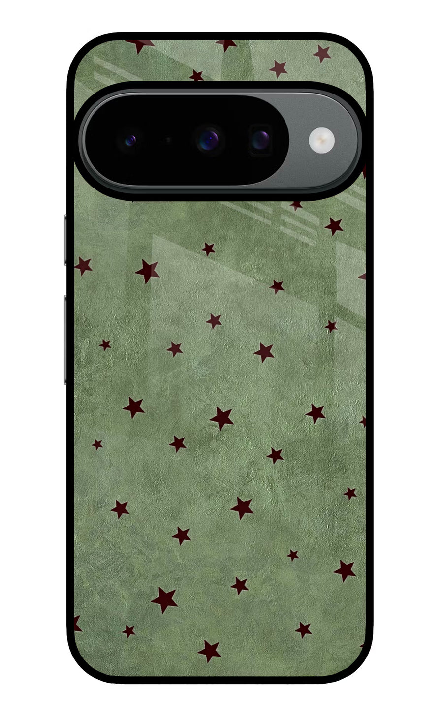 Green Stars Google Pixel 10 Back Cover, Glass case