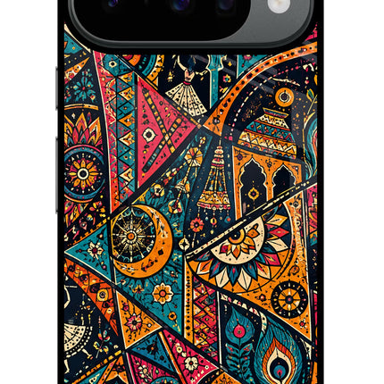 Folk Print Google Pixel 10 Glass Case