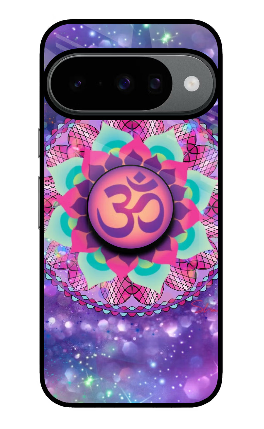 Om Purple Google Pixel 10 Pop Case, Glass case