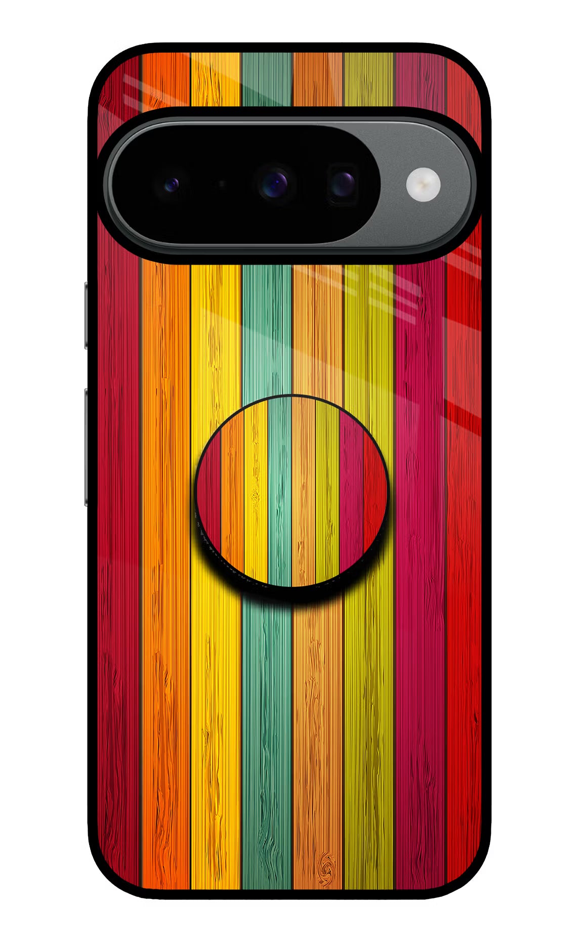 Multicolor Wooden Google Pixel 10 Pop Case by Casekaro