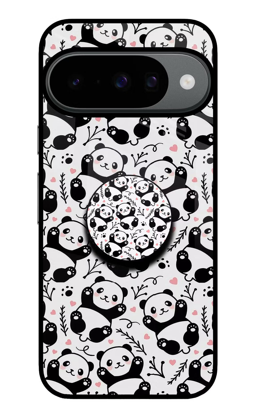 Cute Panda Google Pixel 10 Pop Case, Glass case