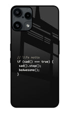 Life Motto Code Nothing Phone 3A Lite Glass Case Back Cover by Casekaro