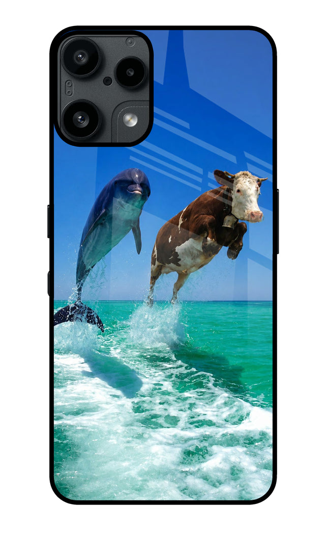 Dolphin vs Cow Nothing Phone 3A Lite Glass Case