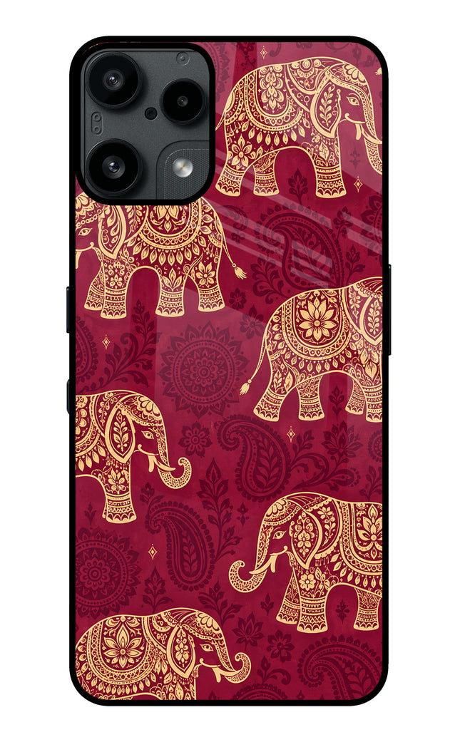 Maroon Elephant Nothing Phone 3A Lite Glass Case