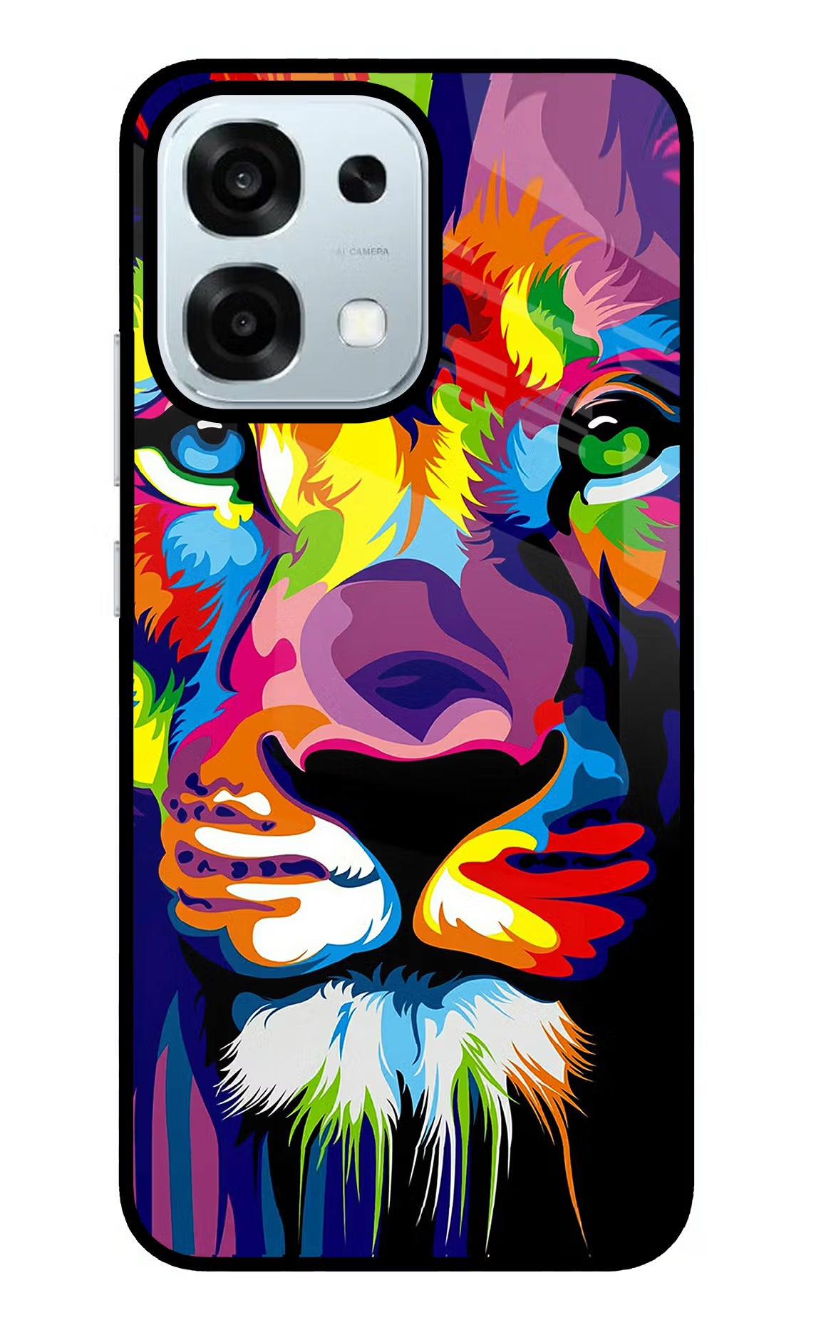 Lion Oppo F31 5G Glass Case Back Cover by Casekaro