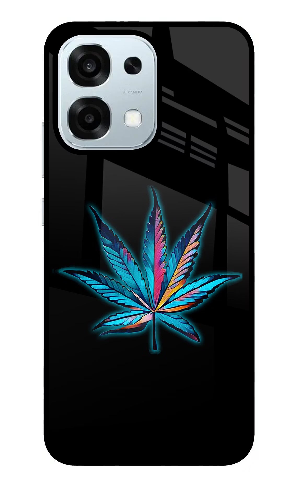 Weed Oppo F31 5G Glass Case Back Cover by Casekaro