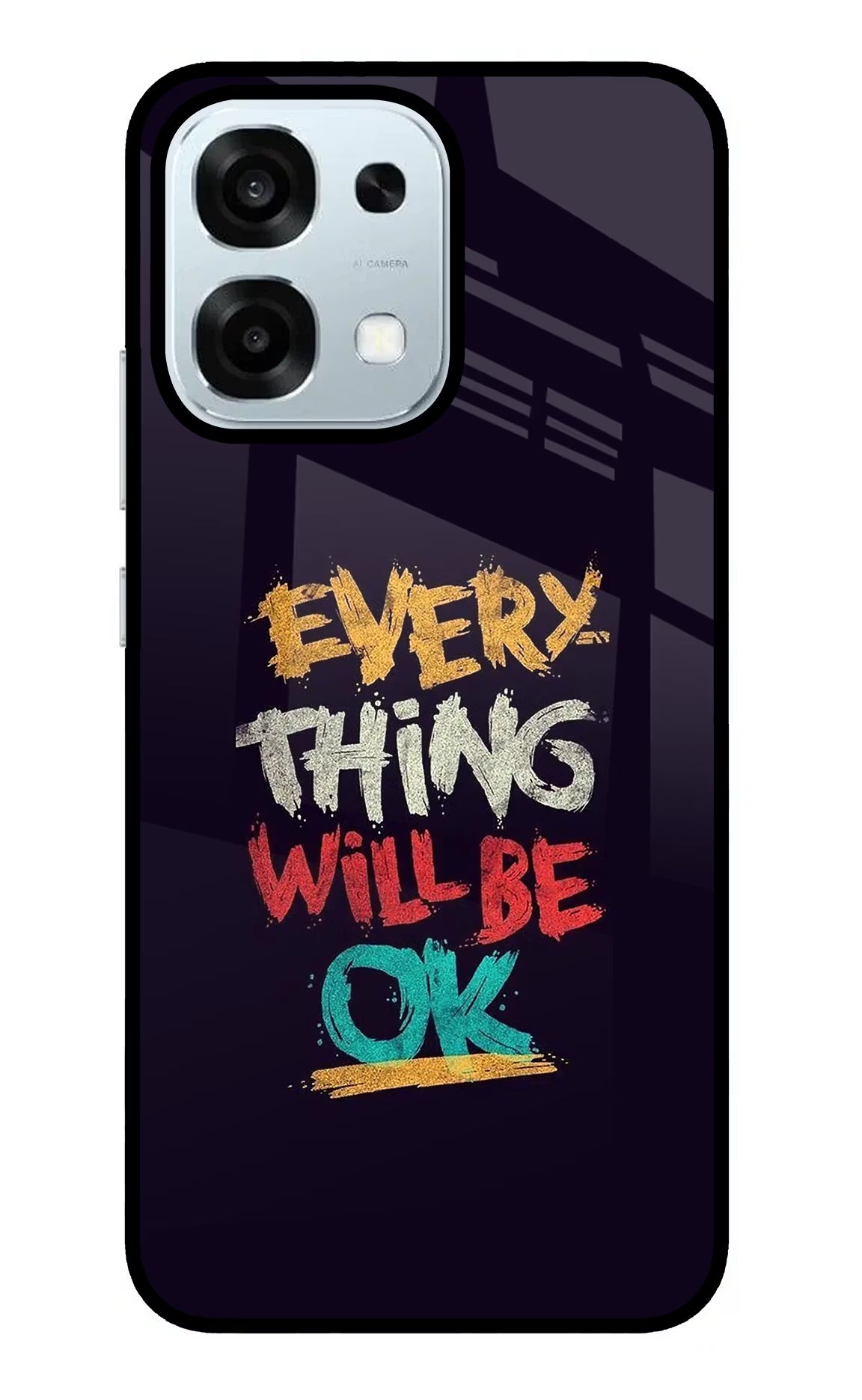 Everything Will Be Ok Oppo F31 5G Glass Case Back Cover by Casekaro