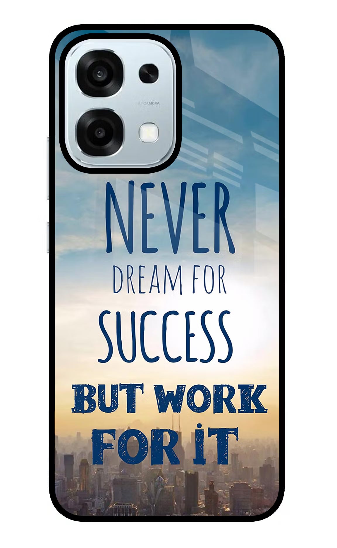 Never Dream For Success But Work For It Oppo F31 5G Glass Case Back Cover by Casekaro