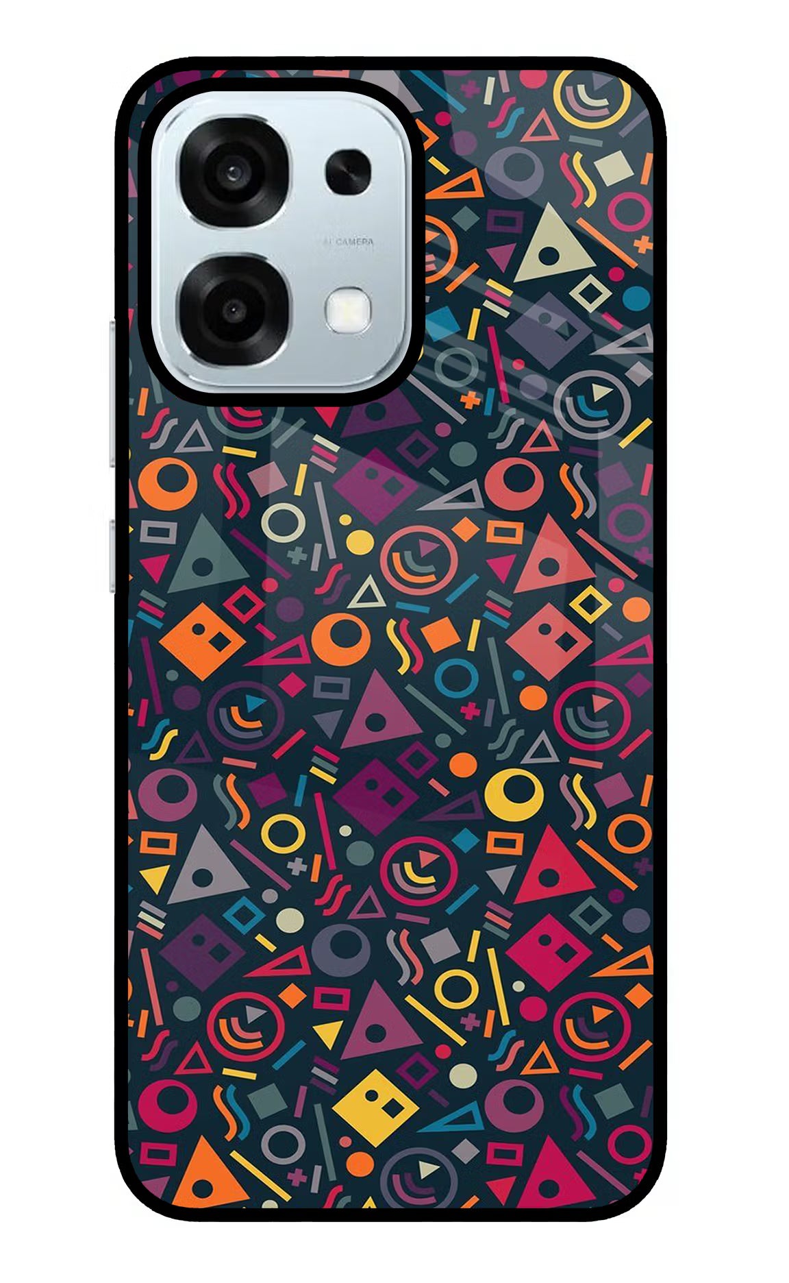 Geometric Abstract Oppo F31 5G Glass Case Back Cover by Casekaro