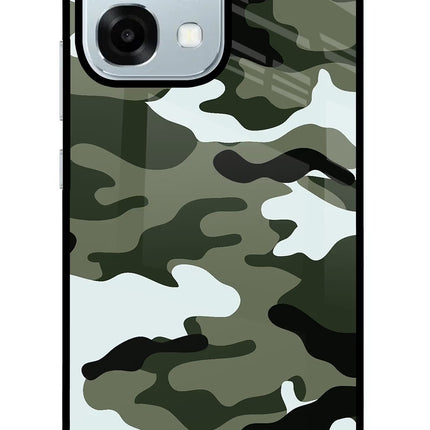 Camouflage Oppo F31 5G Glass Case Back Cover by Casekaro