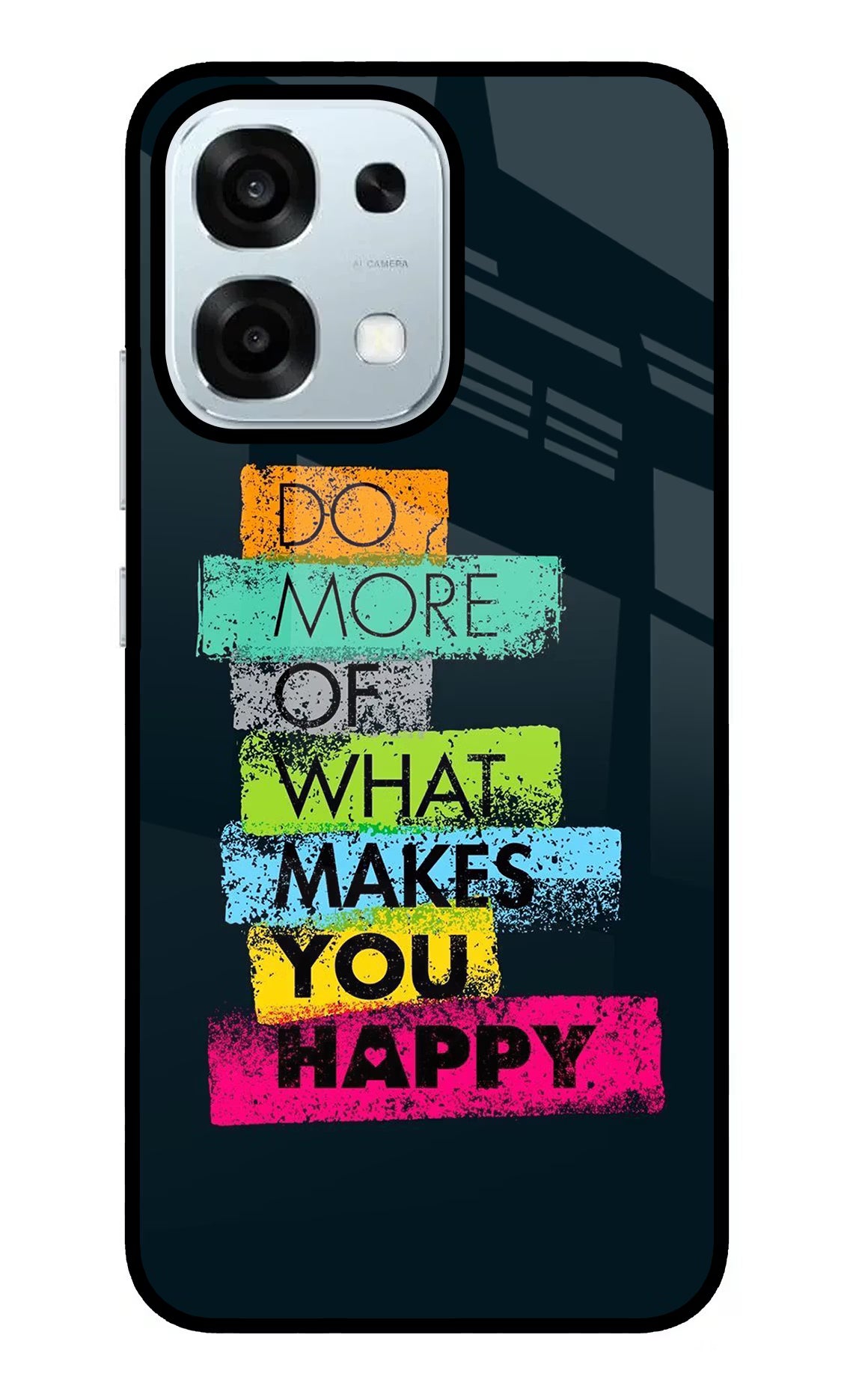 Do More Of What Makes You Happy Oppo F31 5G Glass Case Back Cover by Casekaro